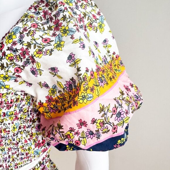 Lost + Wander Floral Puff Sleeve Mini Dress M - Picture 3 of 8